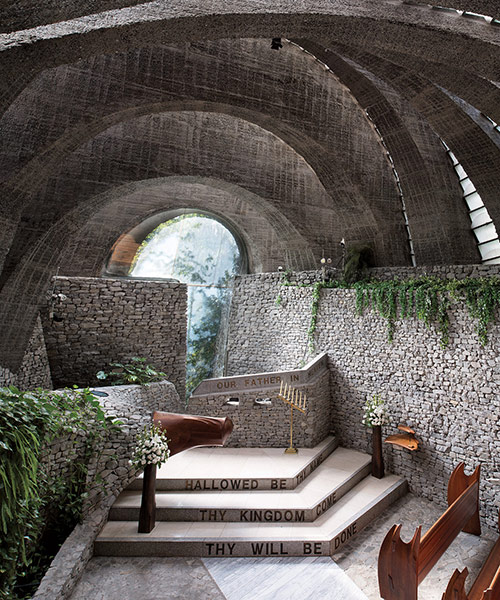 a look inside kendrick kellogg's hoshino stone church in japan