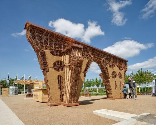 'regrow willow' poses hybrid earth construction system strengthened with digital fabrication